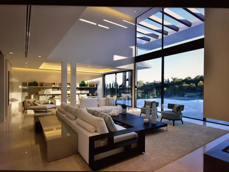Salón, vista exterior y sala de estar